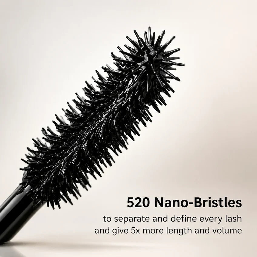 Close-up of precision mascara brush